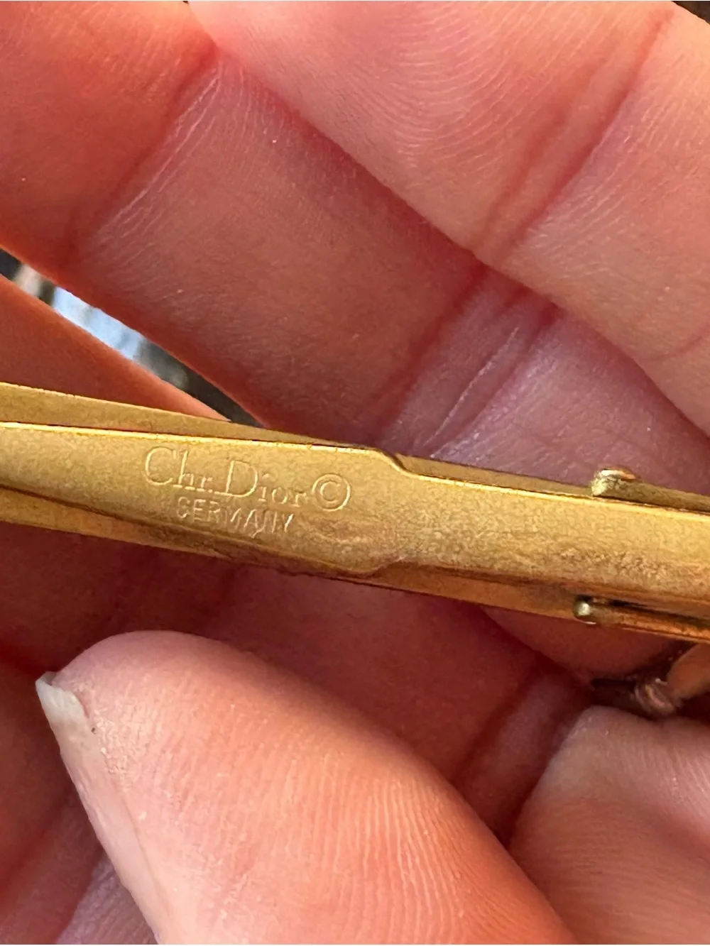 Dior Gold and Black Cuff Link Set